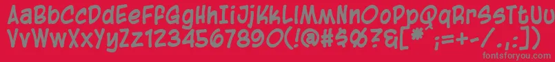 BlambotCasualBold Font – Gray Fonts on Red Background