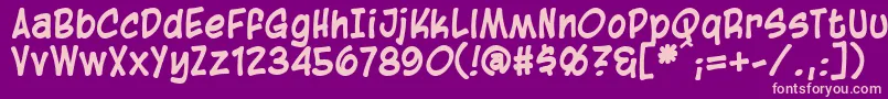 BlambotCasualBold Font – Pink Fonts on Purple Background