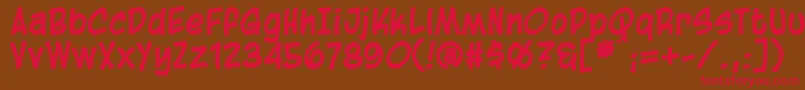 BlambotCasualBold Font – Red Fonts on Brown Background