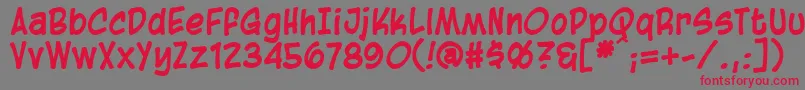 BlambotCasualBold Font – Red Fonts on Gray Background