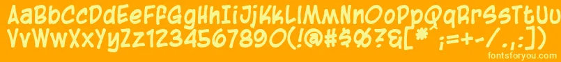 BlambotCasualBold Font – Yellow Fonts on Orange Background
