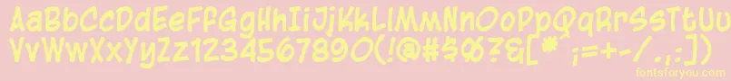 BlambotCasualBold Font – Yellow Fonts on Pink Background