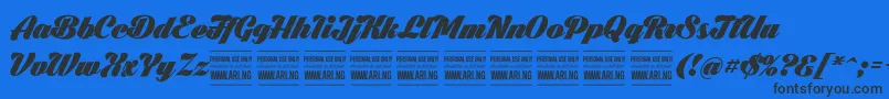 BlacklarchPersonalUse Font – Black Fonts on Blue Background