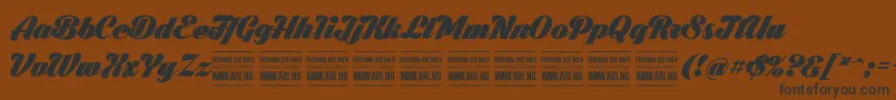 BlacklarchPersonalUse Font – Black Fonts on Brown Background