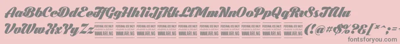 BlacklarchPersonalUse Font – Gray Fonts on Pink Background