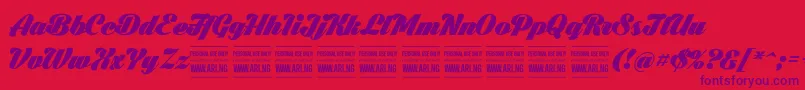 BlacklarchPersonalUse Font – Purple Fonts on Red Background