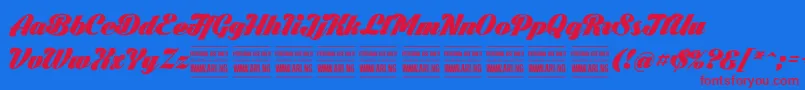 BlacklarchPersonalUse Font – Red Fonts on Blue Background