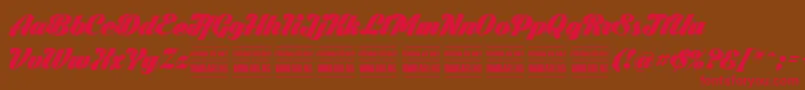 BlacklarchPersonalUse Font – Red Fonts on Brown Background
