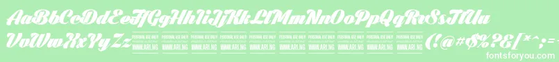 BlacklarchPersonalUse Font – White Fonts on Green Background