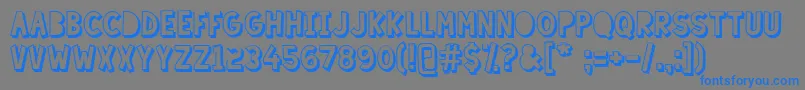 Шрифт LazySundayShadow – синие шрифты на сером фоне