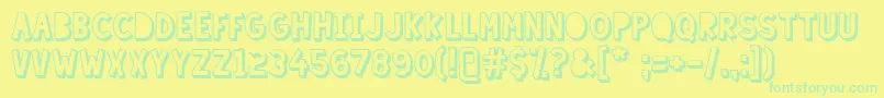 En savoir plus sur la police LazySundayShadow Police LazySundayShadow – polices vertes sur fond jaune