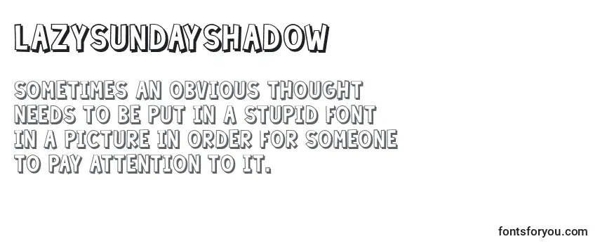 Schriftart LazySundayShadow