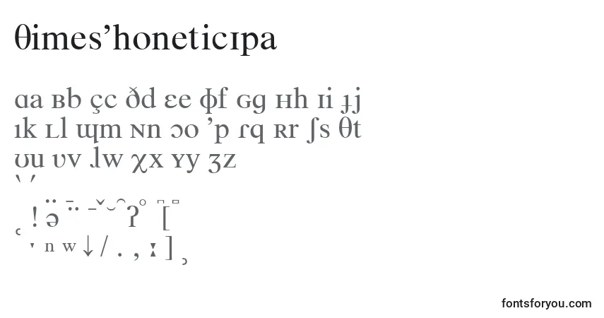 TimesPhoneticIpa font – alphabet, numbers, special characters