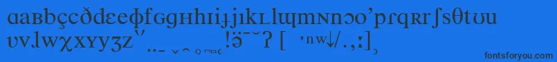 Шрифт TimesPhoneticIpa – чёрные шрифты на синем фоне