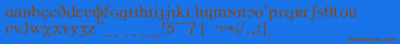 TimesPhoneticIpa Font – Brown Fonts on Blue Background