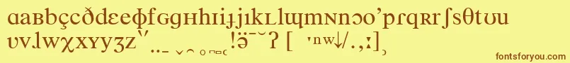 Шрифт TimesPhoneticIpa – коричневые шрифты на жёлтом фоне