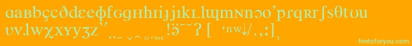 TimesPhoneticIpa Font – Green Fonts on Orange Background