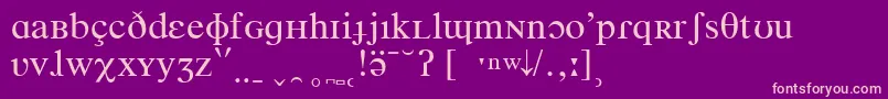 TimesPhoneticIpa Font – Pink Fonts on Purple Background