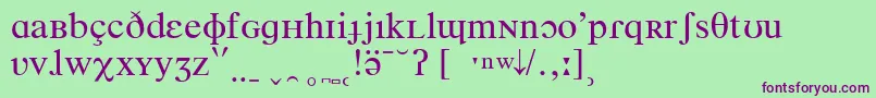 TimesPhoneticIpa Font – Purple Fonts on Green Background