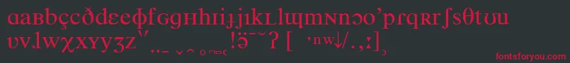 TimesPhoneticIpa Font – Red Fonts on Black Background
