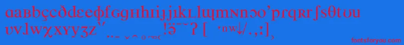 Шрифт TimesPhoneticIpa – красные шрифты на синем фоне
