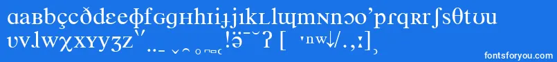 フォントTimesPhoneticIpa – 青い背景に白い文字