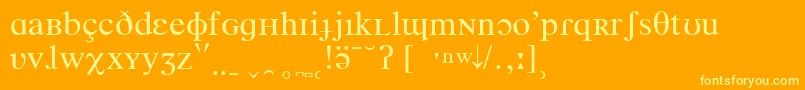 TimesPhoneticIpa Font – Yellow Fonts on Orange Background