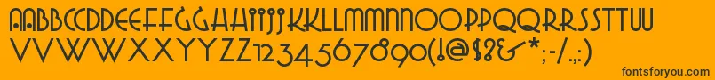 Gradgn Font – Black Fonts on Orange Background