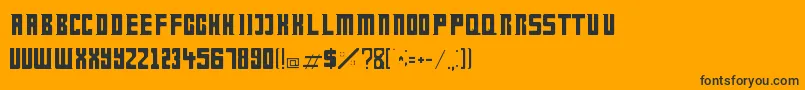 DoctorWho Font – Black Fonts on Orange Background