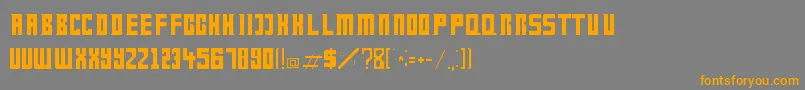 DoctorWho Font – Orange Fonts on Gray Background