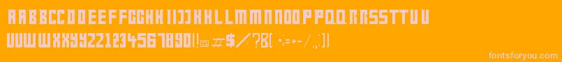 DoctorWho-Schriftart – Rosa Schriften auf orangefarbenem Hintergrund