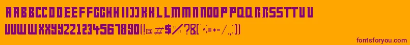 Шрифт DoctorWho – фиолетовые шрифты на оранжевом фоне