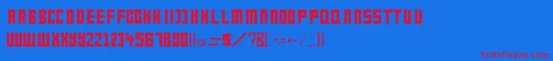 フォントDoctorWho – 赤い文字の青い背景