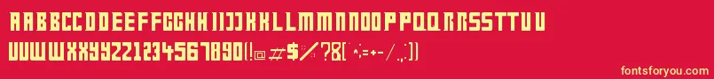 DoctorWho Font – Yellow Fonts on Red Background