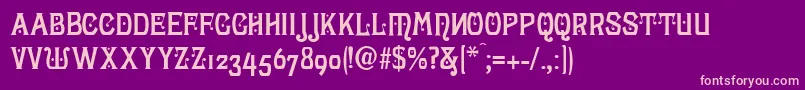 Шрифт LunariaModern – розовые шрифты на фиолетовом фоне