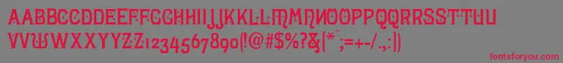 LunariaModern Font – Red Fonts on Gray Background