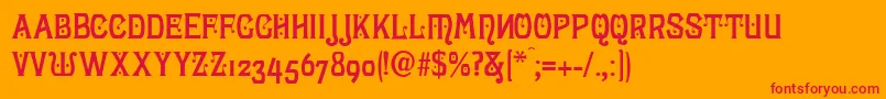 LunariaModern Font – Red Fonts on Orange Background