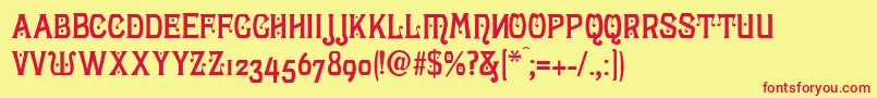 LunariaModern Font – Red Fonts on Yellow Background
