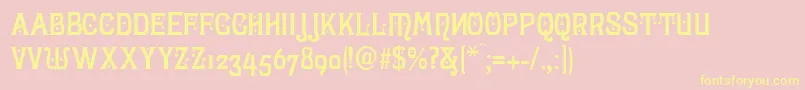 LunariaModern Font – Yellow Fonts on Pink Background