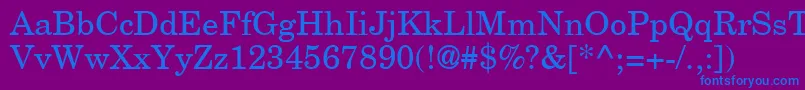 NewYearbook Font – Blue Fonts on Purple Background