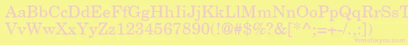 NewYearbook Font – Pink Fonts on Yellow Background
