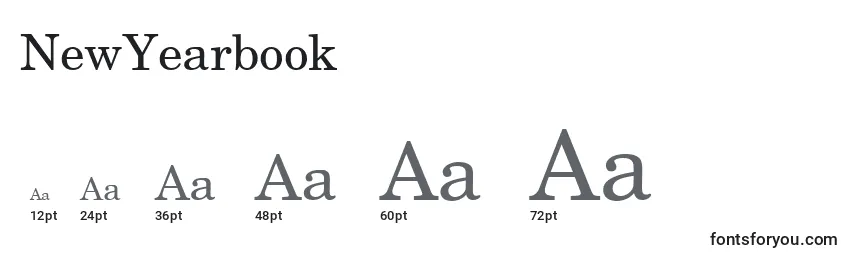 Размеры шрифта NewYearbook
