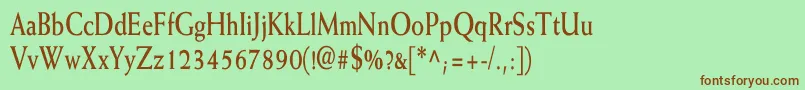 WeissBoldCn Font – Brown Fonts on Green Background