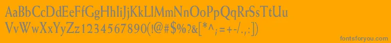 WeissBoldCn Font – Gray Fonts on Orange Background