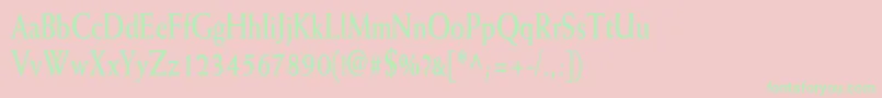 WeissBoldCn Font – Green Fonts on Pink Background