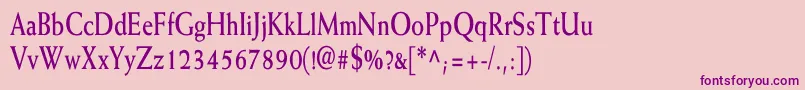 WeissBoldCn Font – Purple Fonts on Pink Background