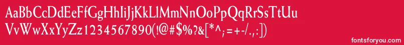 WeissBoldCn Font – White Fonts on Red Background