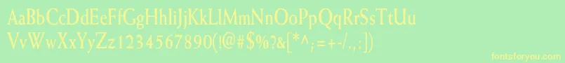 WeissBoldCn Font – Yellow Fonts on Green Background