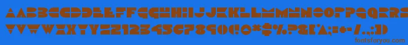 Discoduck Font – Brown Fonts on Blue Background