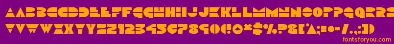 Discoduck Font – Orange Fonts on Purple Background